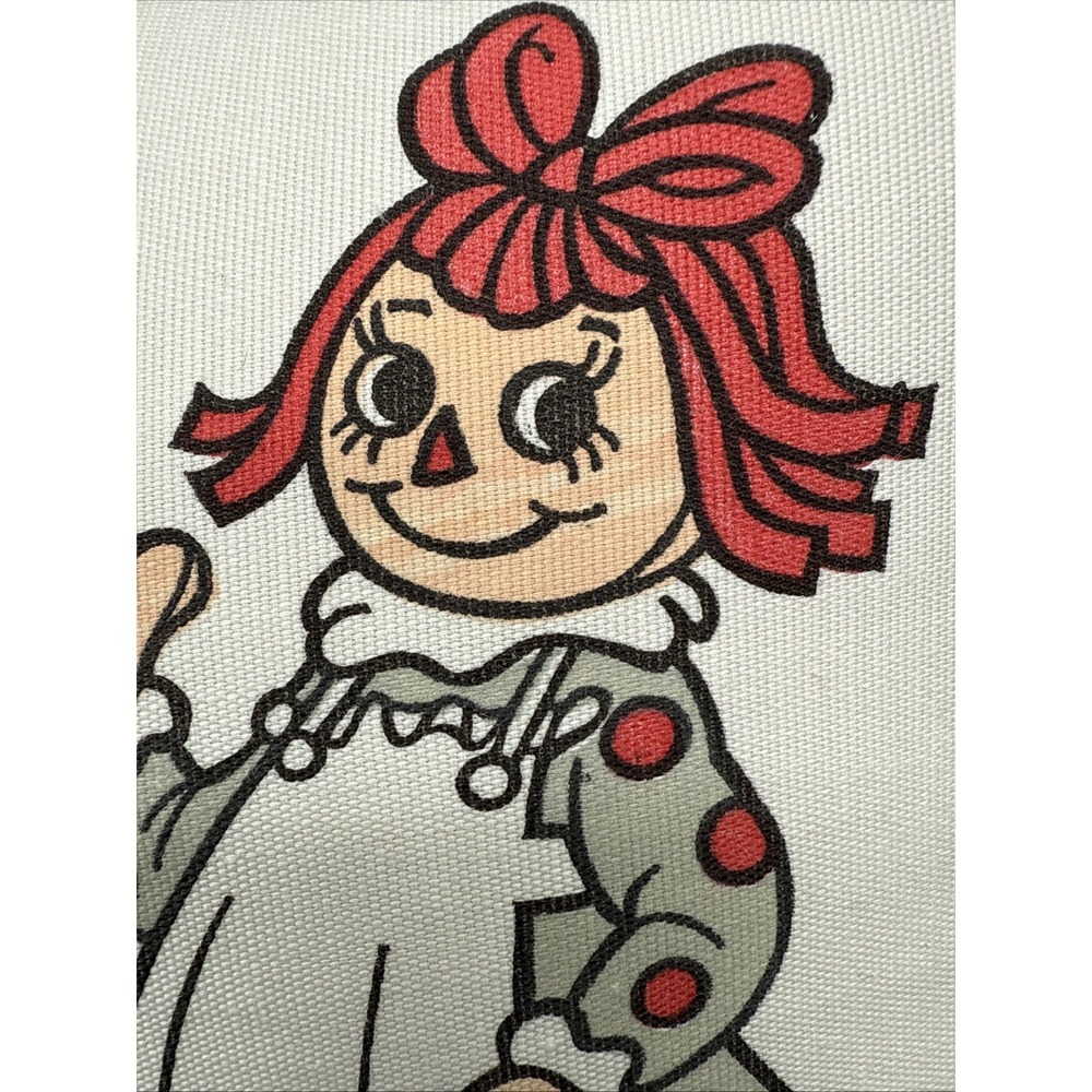 Vintage Raggedy Ann and Andy Throw Pillow Collectible 9 inches 1978 With Tag. - Picture 3 of 9